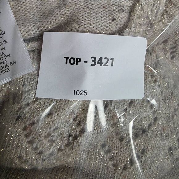 Alfred Dunner Beige Diamond Knit Pullover Sweater Size M - Picture 5 of 5